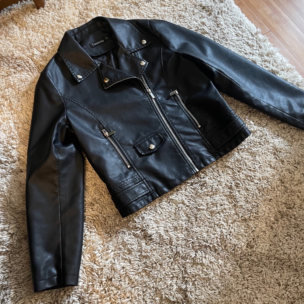 Black Faux Leather Jacket